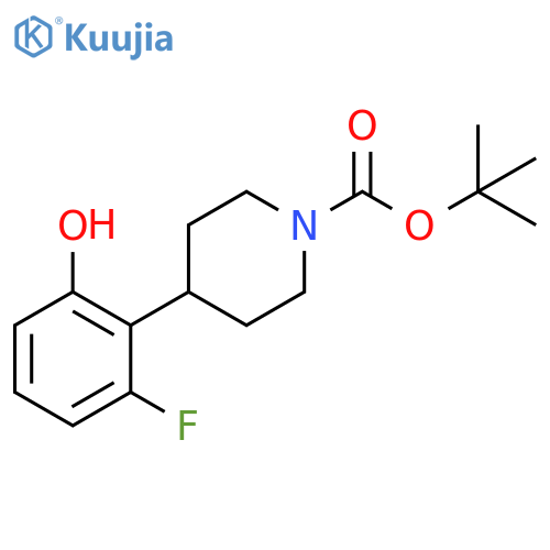 tert-Butyl 4-(2-fluoro-6-hydroxyphenyl)piperidine-1-carboxylate structure