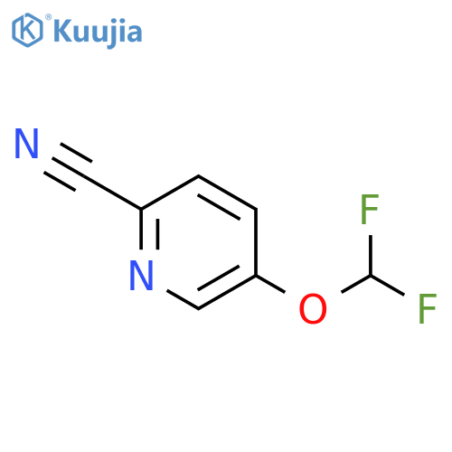 5-(difluoromethoxy)pyridine-2-carbonitrile structure