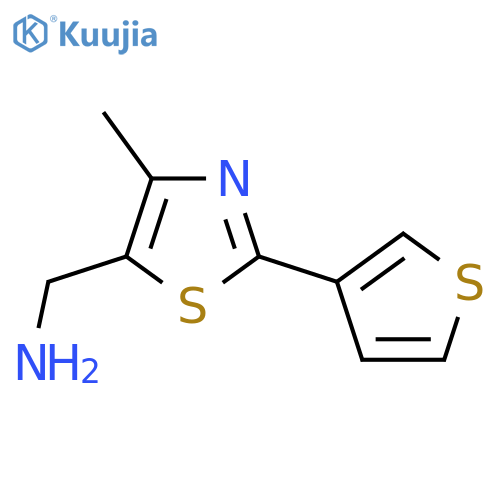(4-methyl-2-(thiophen-3-yl)thiazol-5-yl)methanamine structure