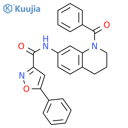 N-(1-benzoyl-1,2,3,4-tetrahydroquinolin-7-yl)-5-phenyl-1,2-oxazole-3-carboxamide structure