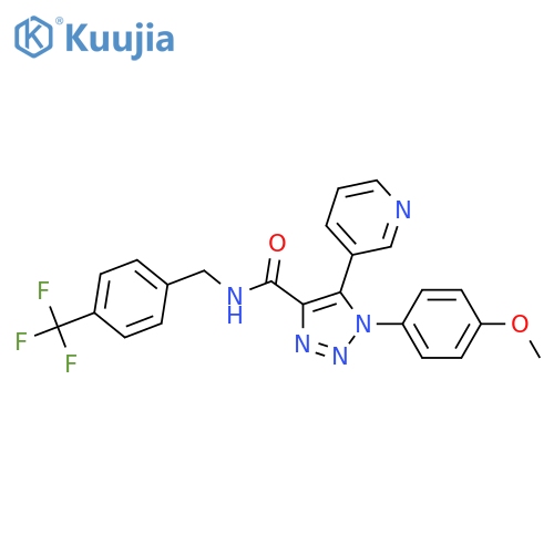 1-(4-methoxyphenyl)-5-(pyridin-3-yl)-N-{[4-(trifluoromethyl)phenyl]methyl}-1H-1,2,3-triazole-4-carboxamide structure