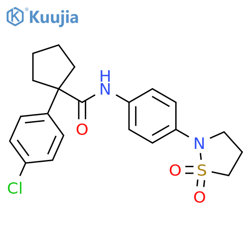 1-(4-chlorophenyl)-N-4-(1,1-dioxo-1lambda6,2-thiazolidin-2-yl)phenylcyclopentane-1-carboxamide structure