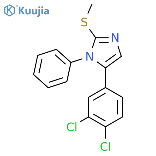 5-(3,4-dichlorophenyl)-2-(methylsulfanyl)-1-phenyl-1H-imidazole structure