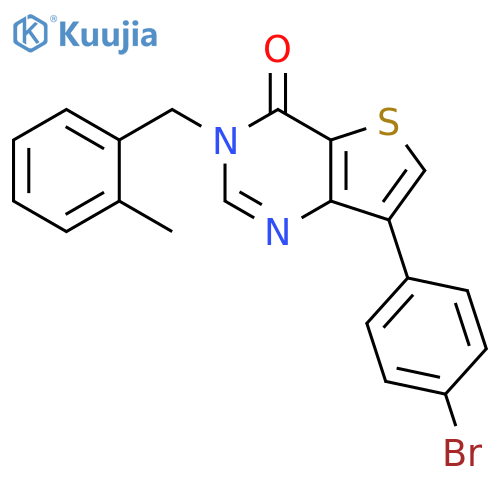 7-(4-bromophenyl)-3-[(2-methylphenyl)methyl]-3H,4H-thieno[3,2-d]pyrimidin-4-one structure