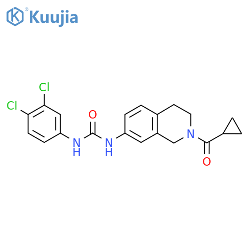 3-(2-cyclopropanecarbonyl-1,2,3,4-tetrahydroisoquinolin-7-yl)-1-(3,4-dichlorophenyl)urea structure