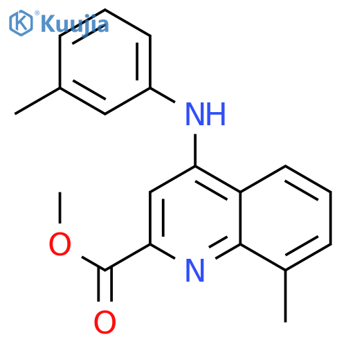 methyl 8-methyl-4-[(3-methylphenyl)amino]quinoline-2-carboxylate structure
