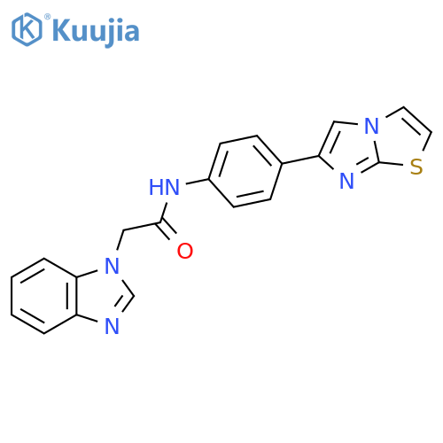 2-(1H-1,3-benzodiazol-1-yl)-N-(4-{imidazo2,1-b1,3thiazol-6-yl}phenyl)acetamide structure