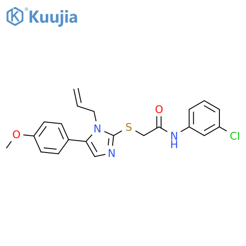 N-(3-chlorophenyl)-2-{[5-(4-methoxyphenyl)-1-(prop-2-en-1-yl)-1H-imidazol-2-yl]sulfanyl}acetamide structure