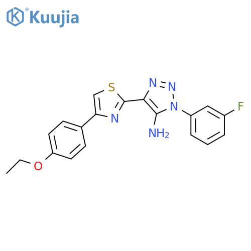4-[4-(4-ethoxyphenyl)-1,3-thiazol-2-yl]-1-(3-fluorophenyl)-1H-1,2,3-triazol-5-amine structure