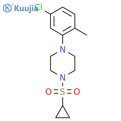 1-(5-chloro-2-methylphenyl)-4-(cyclopropanesulfonyl)piperazine structure