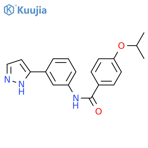 4-(propan-2-yloxy)-N-3-(1H-pyrazol-3-yl)phenylbenzamide structure