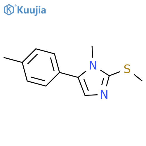 1-methyl-5-(4-methylphenyl)-2-(methylsulfanyl)-1H-imidazole structure