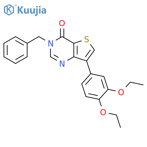 3-benzyl-7-(3,4-diethoxyphenyl)-3H,4H-thieno[3,2-d]pyrimidin-4-one structure