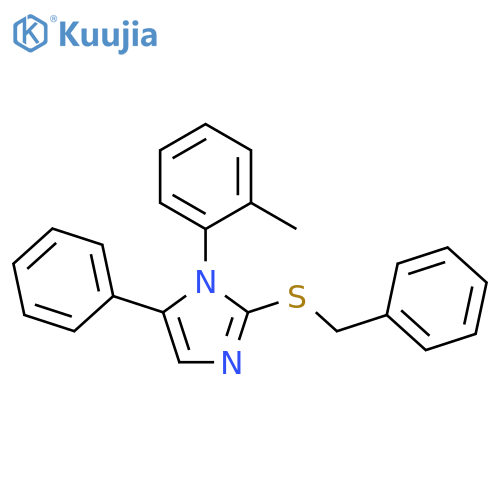 2-(benzylsulfanyl)-1-(2-methylphenyl)-5-phenyl-1H-imidazole structure