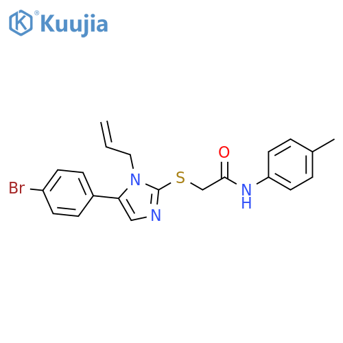 2-{[5-(4-bromophenyl)-1-(prop-2-en-1-yl)-1H-imidazol-2-yl]sulfanyl}-N-(4-methylphenyl)acetamide structure