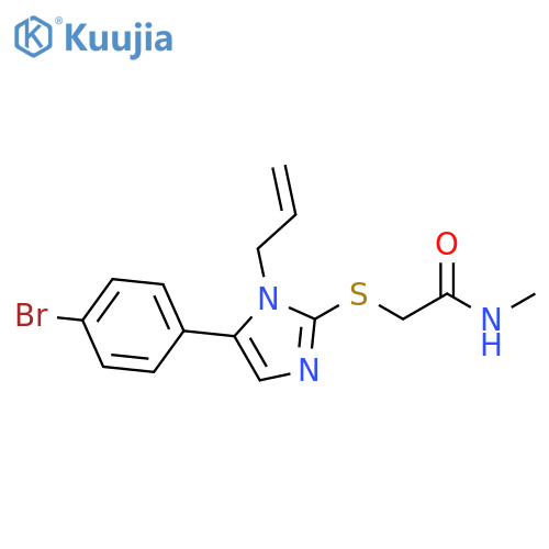 2-{[5-(4-bromophenyl)-1-(prop-2-en-1-yl)-1H-imidazol-2-yl]sulfanyl}-N-methylacetamide structure