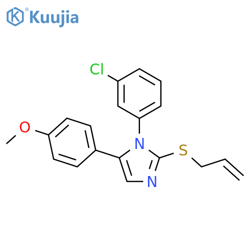 1-(3-chlorophenyl)-5-(4-methoxyphenyl)-2-(prop-2-en-1-ylsulfanyl)-1H-imidazole structure