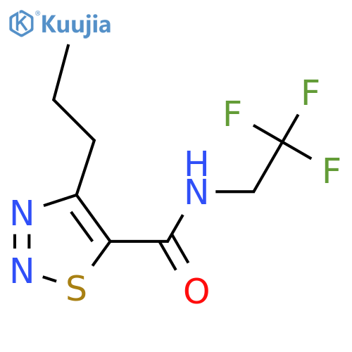 4-propyl-N-(2,2,2-trifluoroethyl)-1,2,3-thiadiazole-5-carboxamide structure