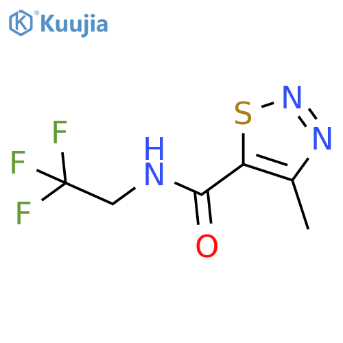 4-Methyl-N-(2,2,2-trifluoroethyl)-1,2,3-thiadiazole-5-carboxamide structure