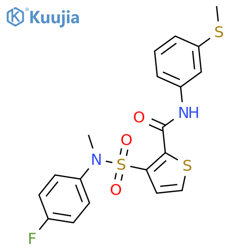 3-[(4-fluorophenyl)(methyl)sulfamoyl]-N-[3-(methylsulfanyl)phenyl]thiophene-2-carboxamide structure