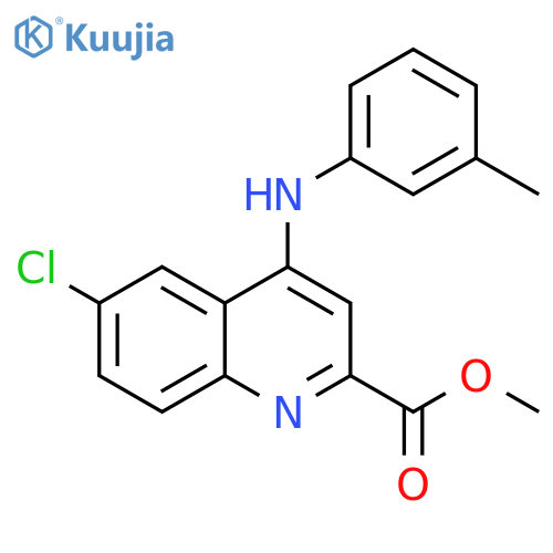 methyl 6-chloro-4-[(3-methylphenyl)amino]quinoline-2-carboxylate structure