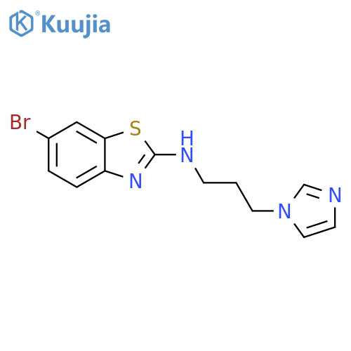 6-bromo-N-[3-(1H-imidazol-1-yl)propyl]-1,3-benzothiazol-2-amine structure