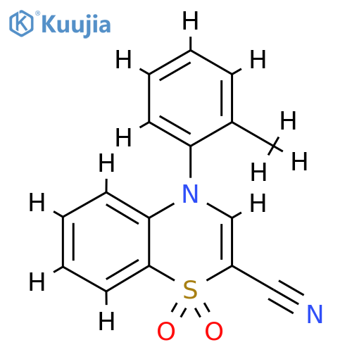 4-(2-methylphenyl)-1,1-dioxo-4H-1lambda6,4-benzothiazine-2-carbonitrile structure
