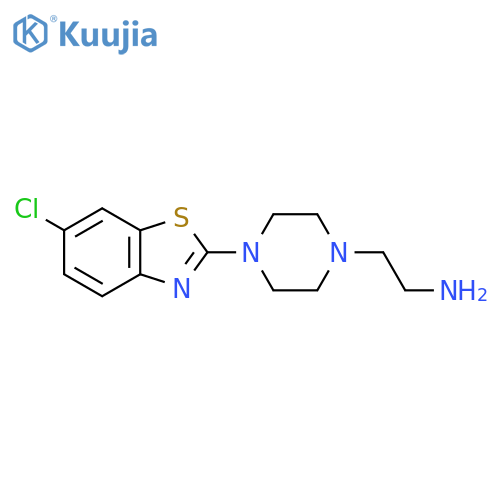 2-4-(6-chloro-1,3-benzothiazol-2-yl)piperazin-1-ylethan-1-amine structure