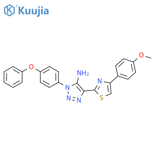 4-[4-(4-methoxyphenyl)-1,3-thiazol-2-yl]-1-(4-phenoxyphenyl)-1H-1,2,3-triazol-5-amine structure