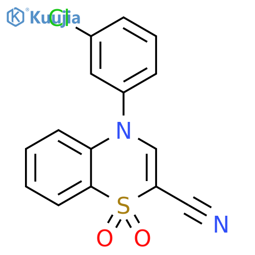 4-(3-chlorophenyl)-1,1-dioxo-4H-1lambda6,4-benzothiazine-2-carbonitrile structure