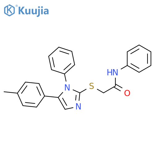 2-{[5-(4-methylphenyl)-1-phenyl-1H-imidazol-2-yl]sulfanyl}-N-phenylacetamide structure