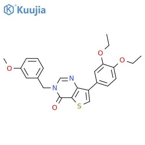 7-(3,4-diethoxyphenyl)-3-[(3-methoxyphenyl)methyl]-3H,4H-thieno[3,2-d]pyrimidin-4-one structure