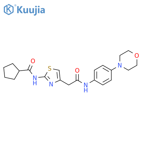 N-4-({4-(morpholin-4-yl)phenylcarbamoyl}methyl)-1,3-thiazol-2-ylcyclopentanecarboxamide structure