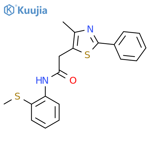2-(4-methyl-2-phenyl-1,3-thiazol-5-yl)-N-2-(methylsulfanyl)phenylacetamide structure