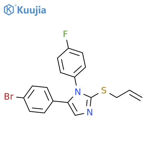 5-(4-bromophenyl)-1-(4-fluorophenyl)-2-(prop-2-en-1-ylsulfanyl)-1H-imidazole structure