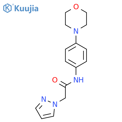 N-4-(morpholin-4-yl)phenyl-2-(1H-pyrazol-1-yl)acetamide structure