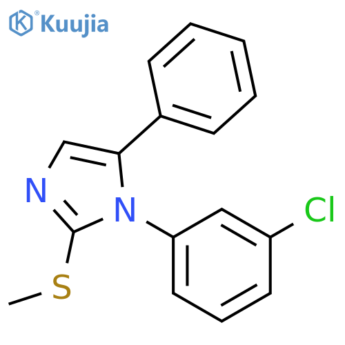 1-(3-chlorophenyl)-2-(methylsulfanyl)-5-phenyl-1H-imidazole structure