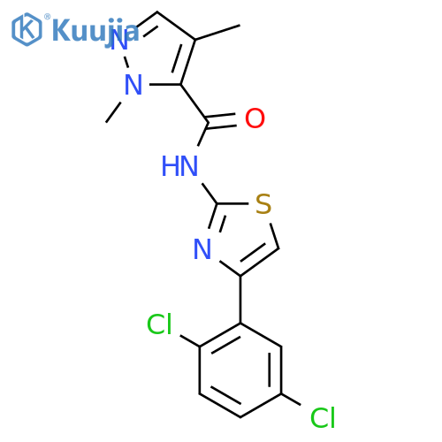 N-4-(2,5-dichlorophenyl)-1,3-thiazol-2-yl-1,4-dimethyl-1H-pyrazole-5-carboxamide structure