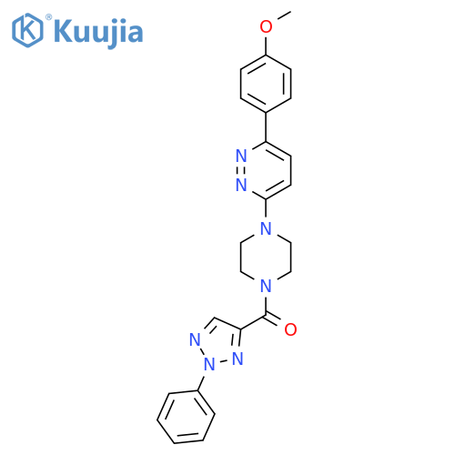3-(4-methoxyphenyl)-6-4-(2-phenyl-2H-1,2,3-triazole-4-carbonyl)piperazin-1-ylpyridazine structure
