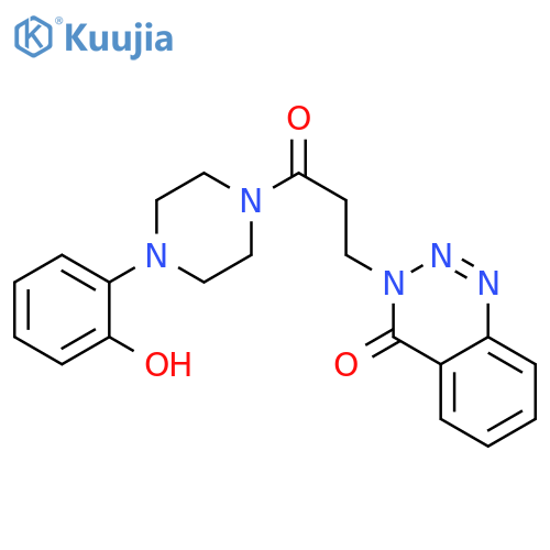 3-{3-4-(2-hydroxyphenyl)piperazin-1-yl-3-oxopropyl}-3,4-dihydro-1,2,3-benzotriazin-4-one structure