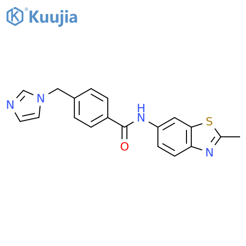 4-(1H-imidazol-1-yl)methyl-N-(2-methyl-1,3-benzothiazol-6-yl)benzamide structure