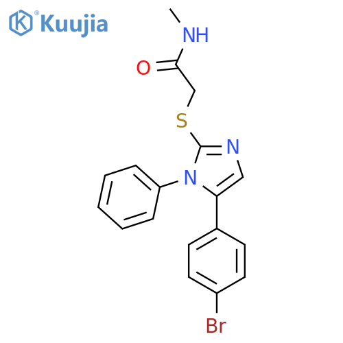 2-{[5-(4-bromophenyl)-1-phenyl-1H-imidazol-2-yl]sulfanyl}-N-methylacetamide structure