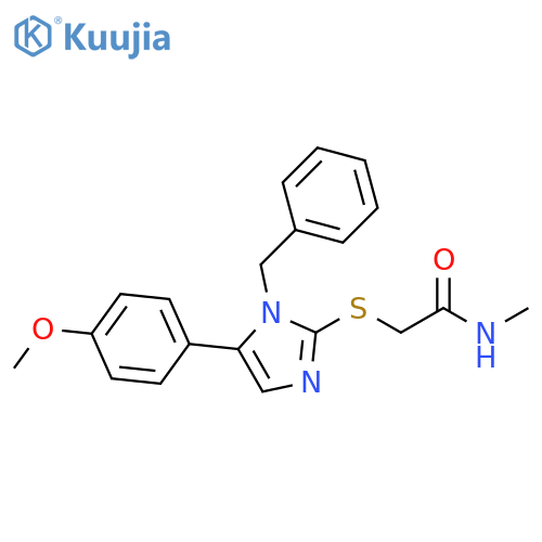 2-{[1-benzyl-5-(4-methoxyphenyl)-1H-imidazol-2-yl]sulfanyl}-N-methylacetamide structure