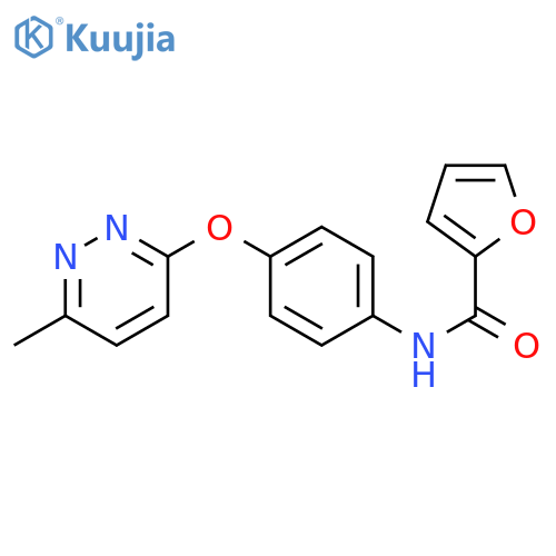 N-{4-(6-methylpyridazin-3-yl)oxyphenyl}furan-2-carboxamide structure