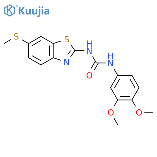 1-(3,4-dimethoxyphenyl)-3-6-(methylsulfanyl)-1,3-benzothiazol-2-ylurea structure
