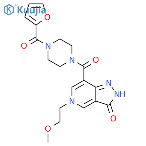 7-4-(furan-2-carbonyl)piperazine-1-carbonyl-5-(2-methoxyethyl)-2H,3H,5H-pyrazolo4,3-cpyridin-3-one structure