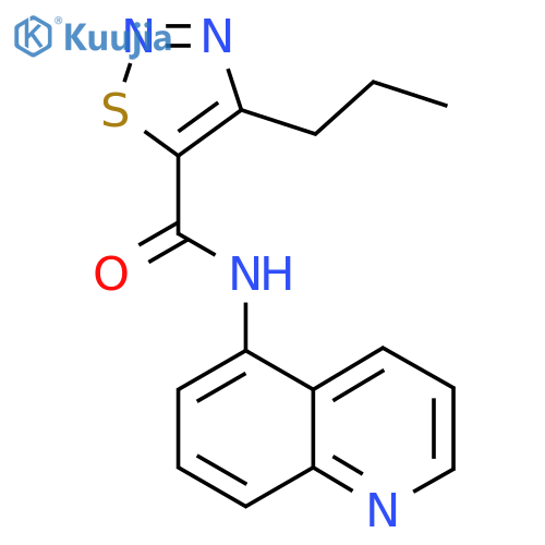 4-propyl-N-(quinolin-5-yl)-1,2,3-thiadiazole-5-carboxamide structure