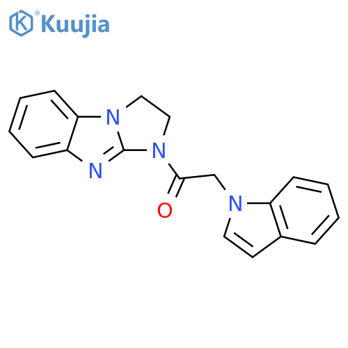 2-(1H-indol-1-yl)-1-{2,5,7-triazatricyclo[6.4.0.0^{2,6}]dodeca-1(8),6,9,11-tetraen-5-yl}ethan-1-one structure