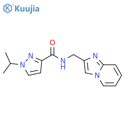N-({imidazo1,2-apyridin-2-yl}methyl)-1-(propan-2-yl)-1H-pyrazole-3-carboxamide structure