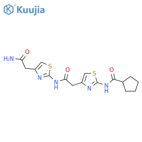 N-4-({4-(carbamoylmethyl)-1,3-thiazol-2-ylcarbamoyl}methyl)-1,3-thiazol-2-ylcyclopentanecarboxamide structure